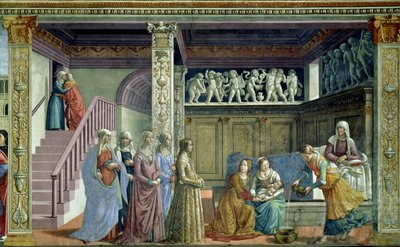 聖母の誕生、1486-90（詳細は124357を参照） 作： Domenico Ghirlandaio